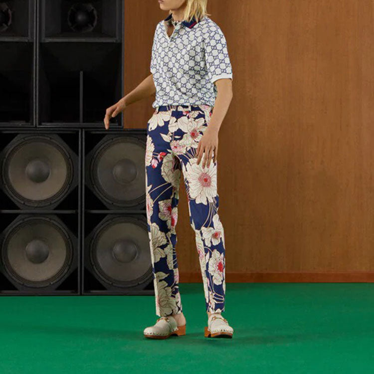 Gucci GG Stretch Cotton Polo 'White Blue Cotton' 598956-XJB0U-9064