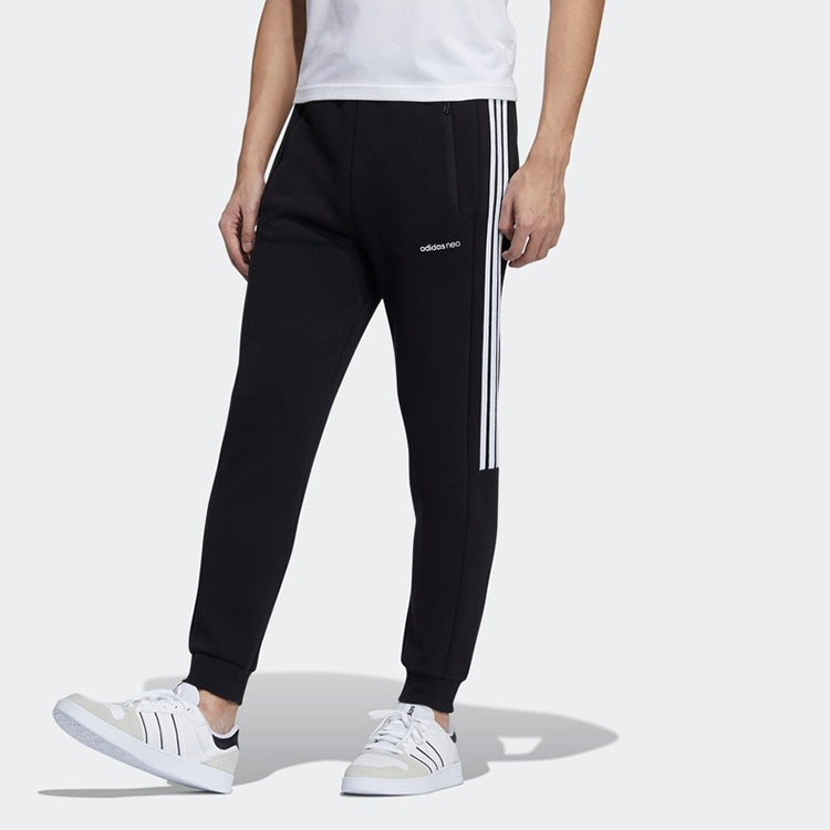 adidas neo M Ce 3s Icon Tp Casual Sports Bundle Feet Knit Long Pants Black GP5711