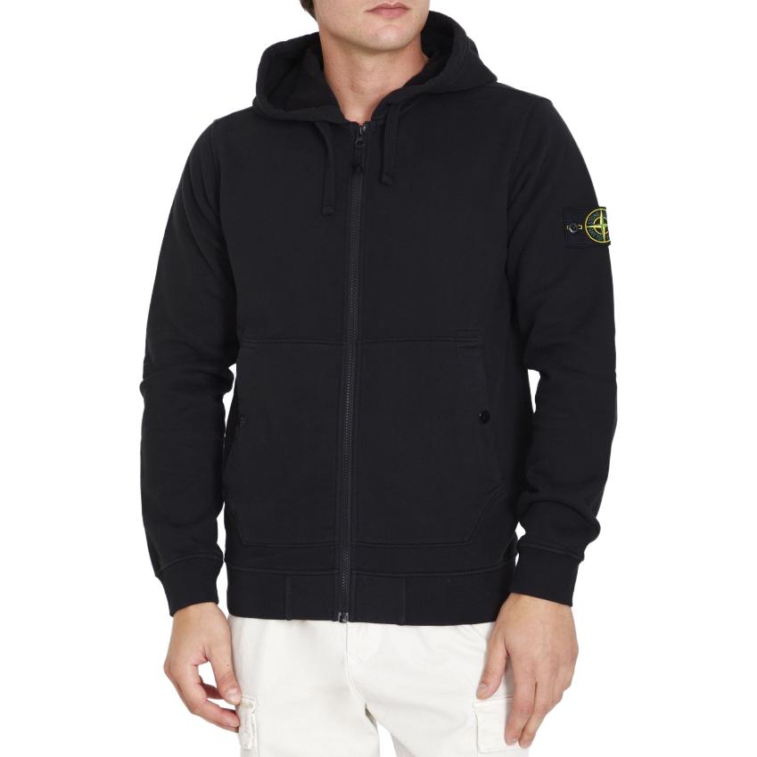 STONE ISLAND Cotton Zip-Up Jacket 'Black' 791561620-V0029