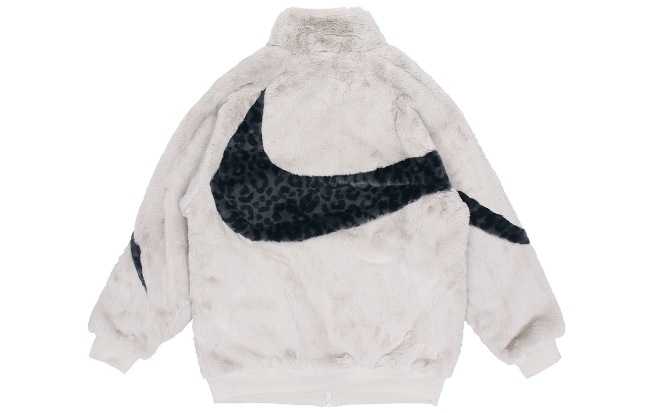 Men's Nike Sportswear Swoosh Contrasting Colors Large Logo Sports Jacket Autumn White DH6685-072