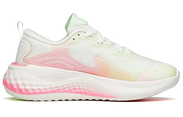 (WMNS) ANTA Running Series Sneakers 'White Green Pink' 122145556S-6