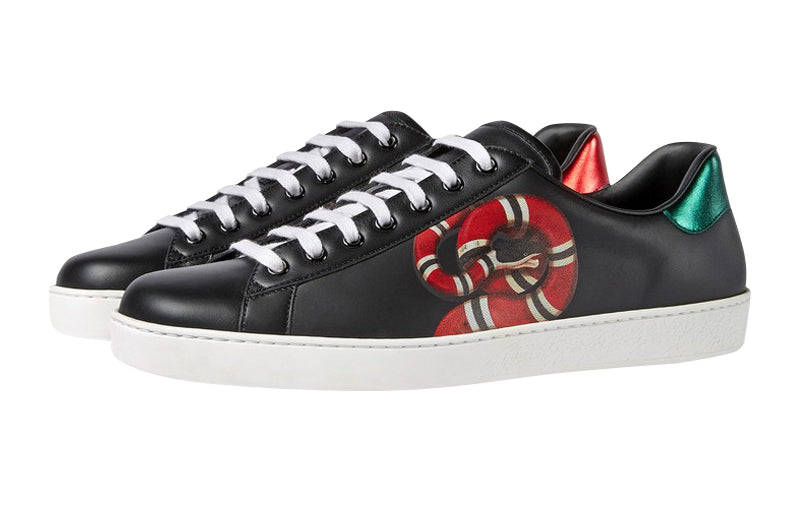 Gucci Ace Kingsnake Sneakers 'Black Red' 501309-OIF10-1182