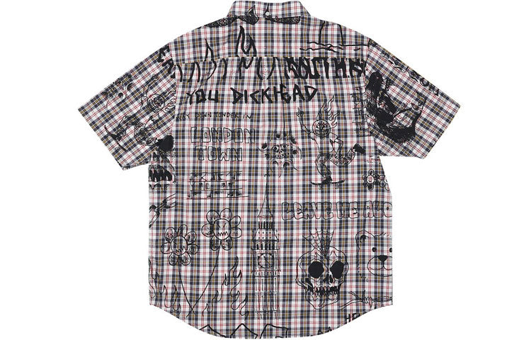 PALACE x Lotties Crossover Hand Painted Plaid Short Sleeve Red/Black Shirt P20SHT002