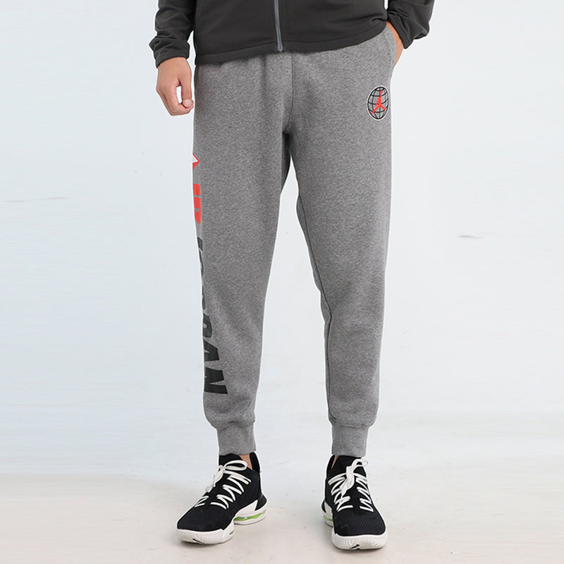 Air Jordan Winter Utility Athleisure Casual Sports Stay Warm Fleece Lined Long Pants Gray CT3496-091