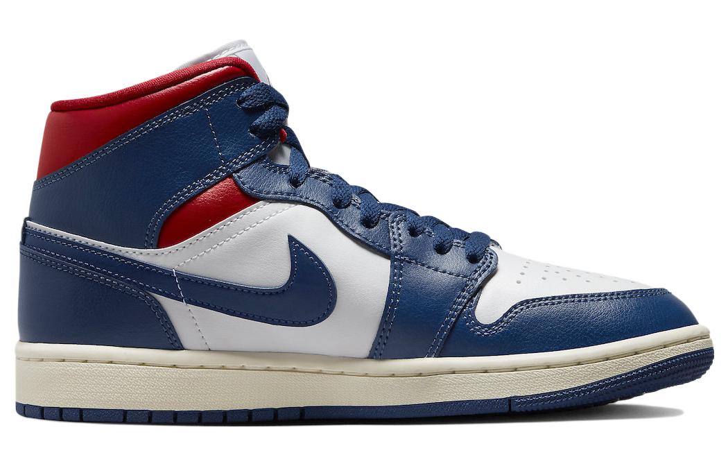 (WMNS) Air Jordan 1 Mid 'French Blue Gym Red' BQ6472-146