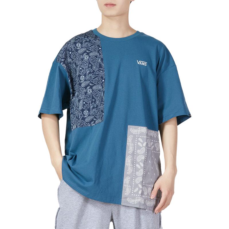 Vans Paisley Patched Short Sleeve Tee 'Blue Black Grey' VN000FRH993