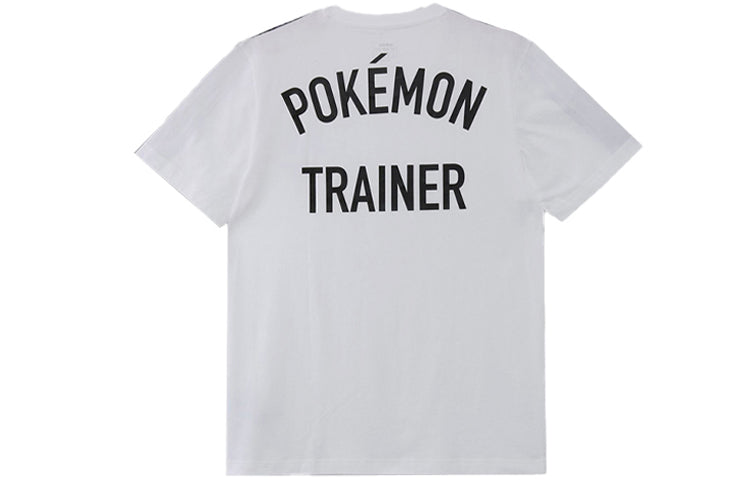 adidas neo x POKEMON Crossover Alphabet Printing Sports Round Neck Short Sleeve White FM6034