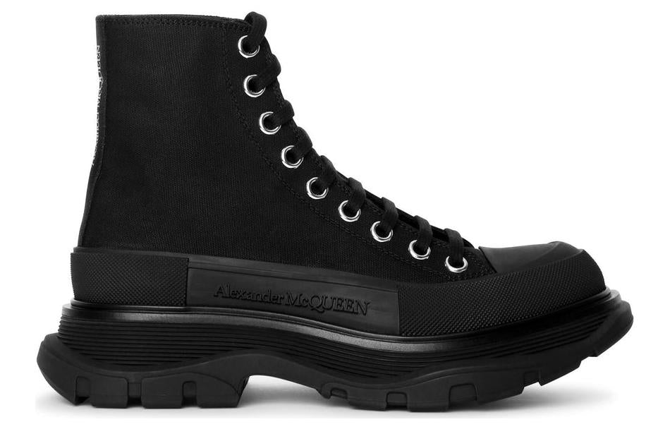 (WMNS) Alexander McQueen Tread Slick Boots 'Triple Black' 611706W4L321000