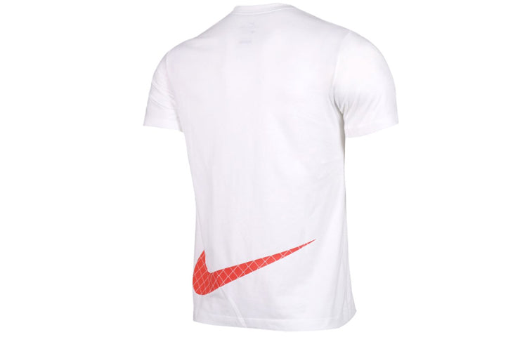 Nike Back Large logo Printing Freestyle Sports Short Sleeve White CK1186-100