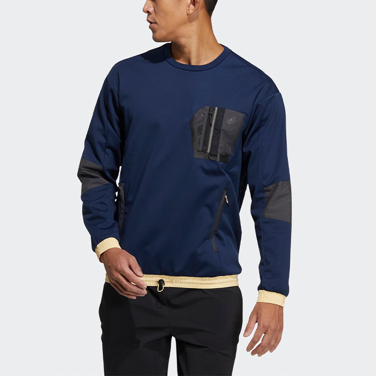 adidas Urban Cr Sweat Outdoor Sports Round Neck Pullover Navy Blue GV3521