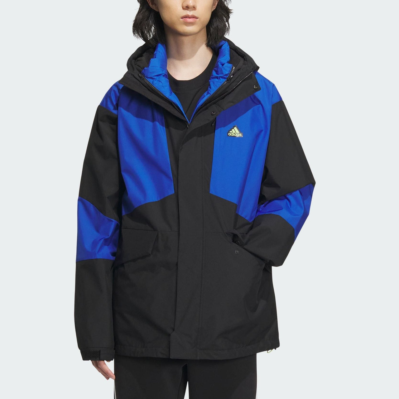 adidas Snow Sport-Inspired 3-In-1 Down Jacket 'Black Blue' IU2676