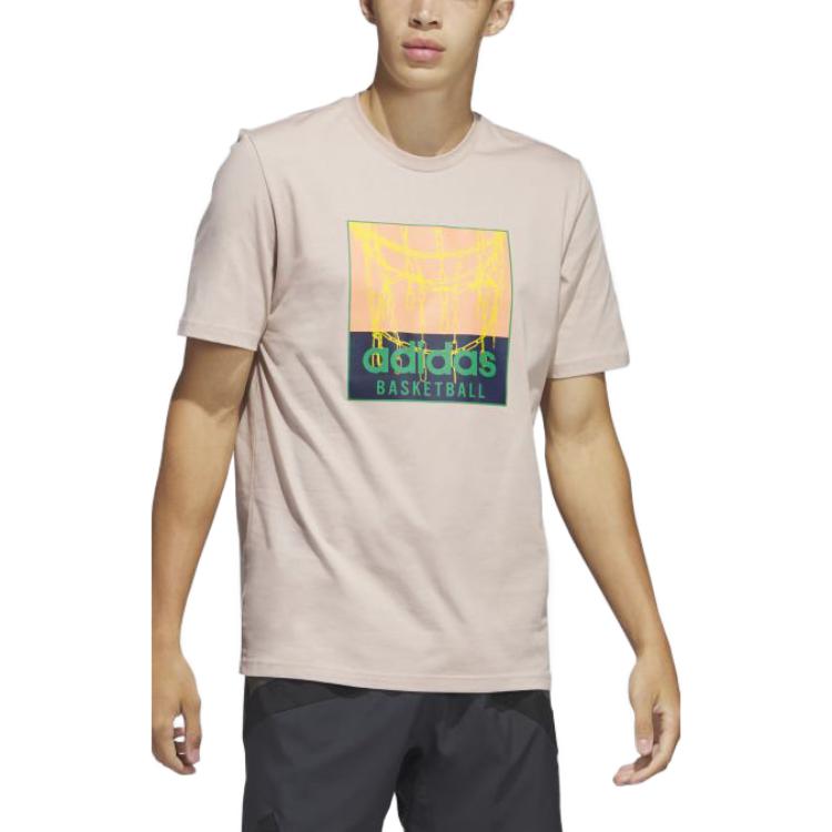 adidas Chain Net Basketball Graphic T-shirt 'Wonder Taupe' IC1863