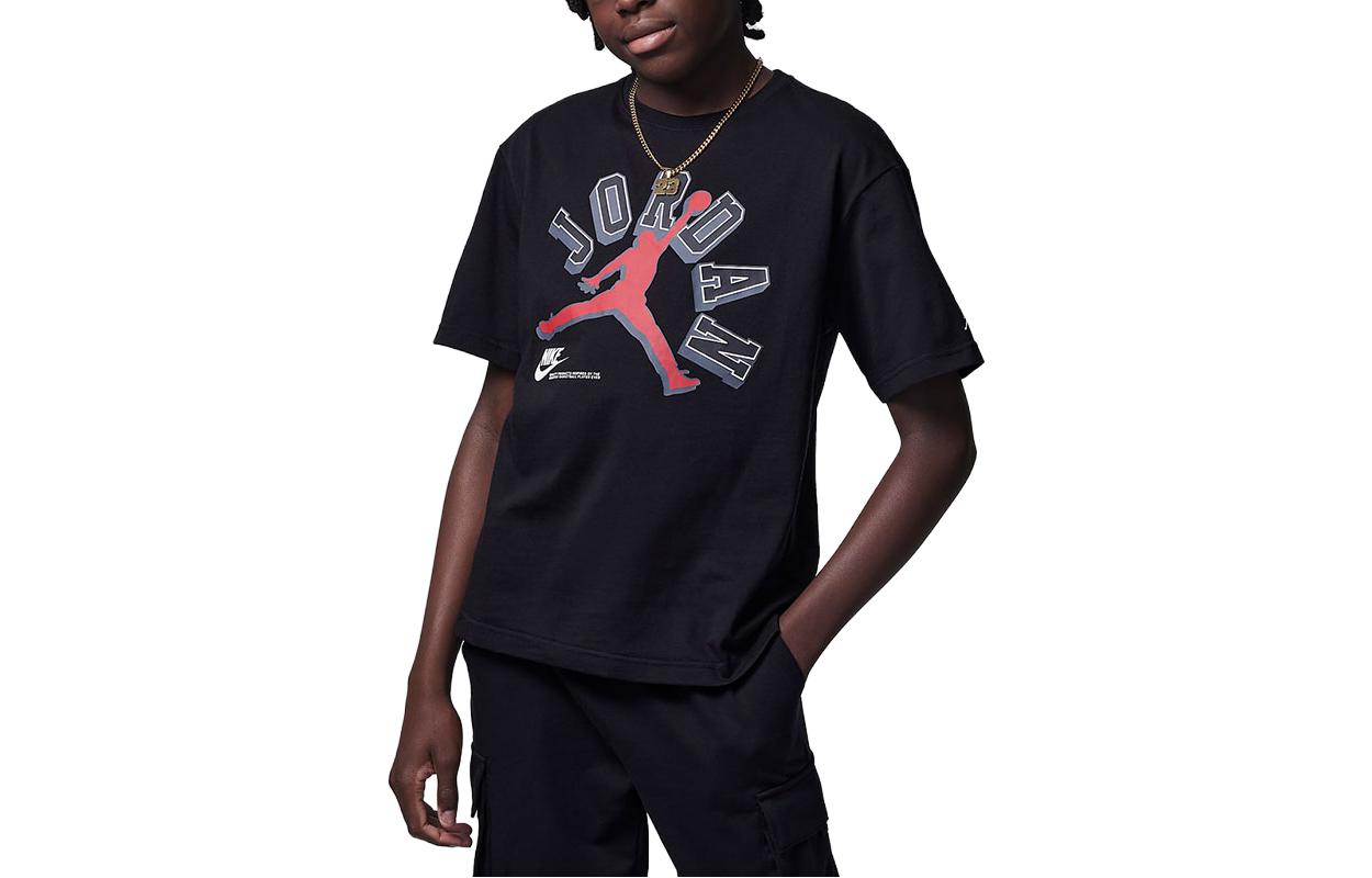 (GS) Air Jordan Varisty Jumpman T-Shirt 'Black' FV2530-010