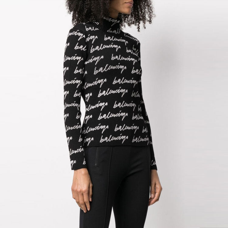 Balenciaga SS21 Boss Logo Sweateshirt Black 626194T61591070