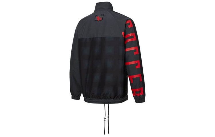 PUMA Stand Collar Zipper Long Sleeves logo Jacket Black 758806-12