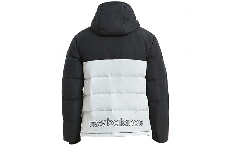 New Balance Windproof Lifestyle Down Jacket 'Black White' AMJ93551-LAN