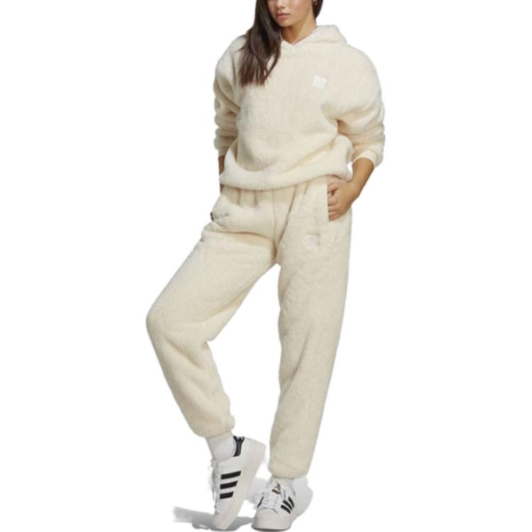 (WMNS) adidas Essentials+ Fluffy Teddy Pants 'Beige' IC2256