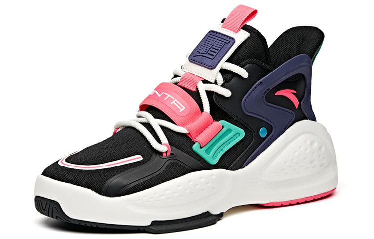 (WMNS) ANTA Life Life Series Sneakers 'Black Pink' 122038081-4