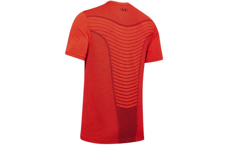 Men's Under Armour Seamless Wave Short Sleeve Red 1351450-628