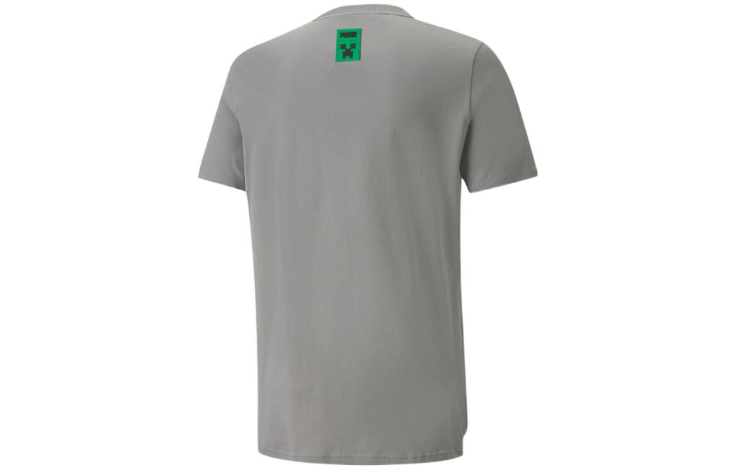 PUMA X Minecraft Graphic Tee 'Grey' 534374-76