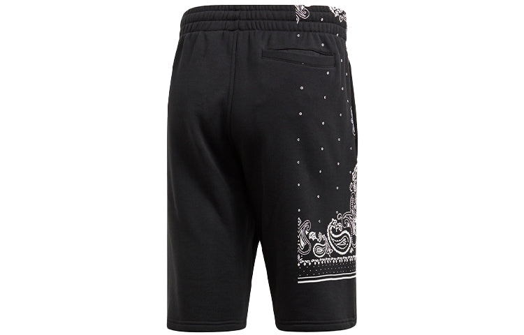 adidas originals Bandana Short Printing Casual Straight Sports Shorts Black EB4083