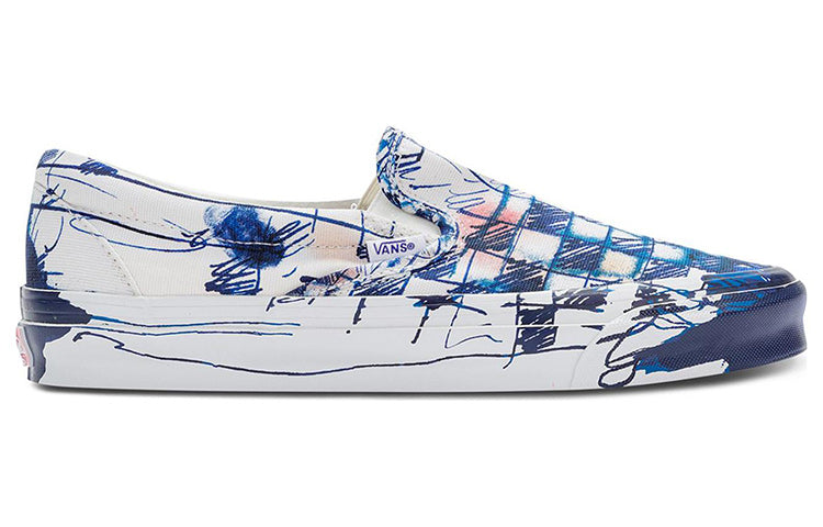 Vans Connor Tingley x OG Classic Slip-On LX 'Checkerboard - White Blue' VN0A45JK61P