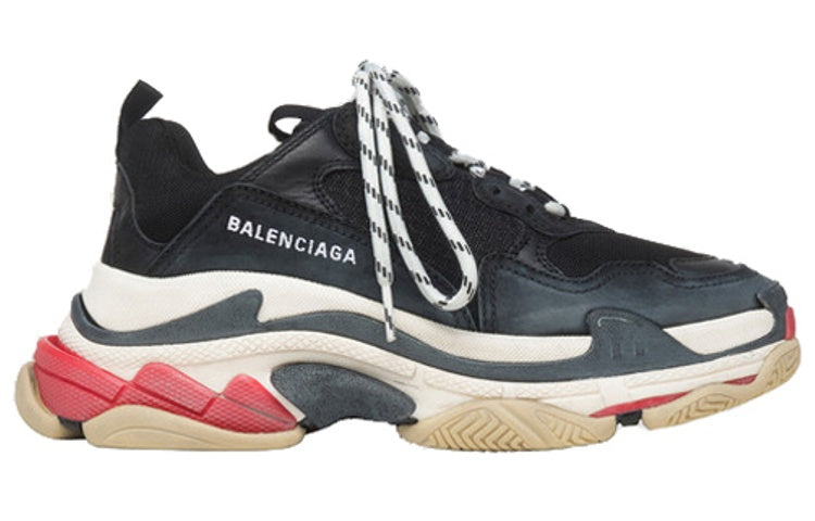 (WMNS) Balenciaga Triple S Sneaker 'Black Red' 524037W09O11000