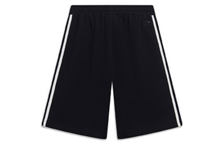 Li-Ning Stripe Embroidered Logo Shorts 'Black' AKST601-2