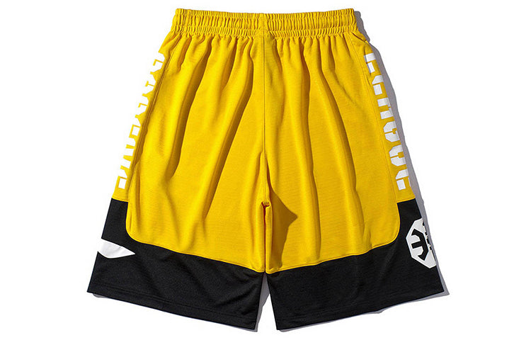 Li-Ning BadFive Logo Basketball Shorts 'Yellow Black' AAPP097-2