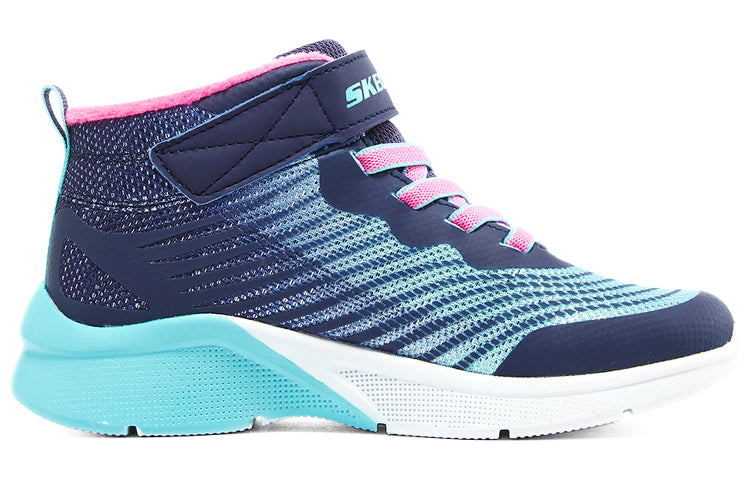 (GS) Skechers Girls Microspec Rejoice Racer 'Navy Light Blue Pink' 303070L-NVMT