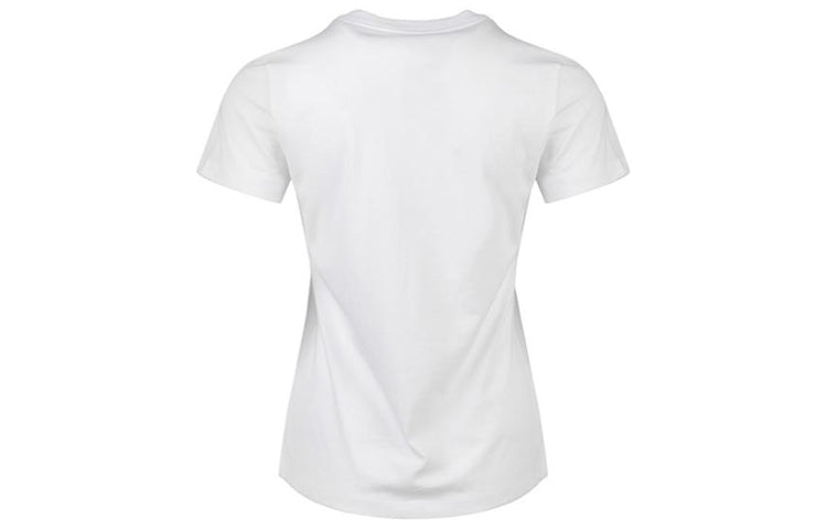 (WMNS) Nike Cartoon Logo Knit Short Sleeve 'White' CW6758-100
