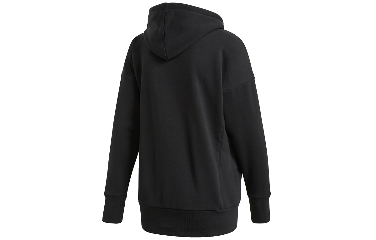 (WMNS) adidas Loose hooded Sports Stylish Black FM1044