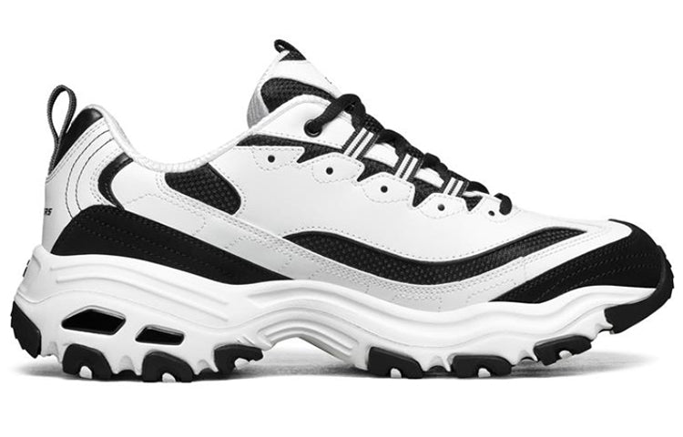 Skechers D lites Running Shoes White/Black 52675-WBK