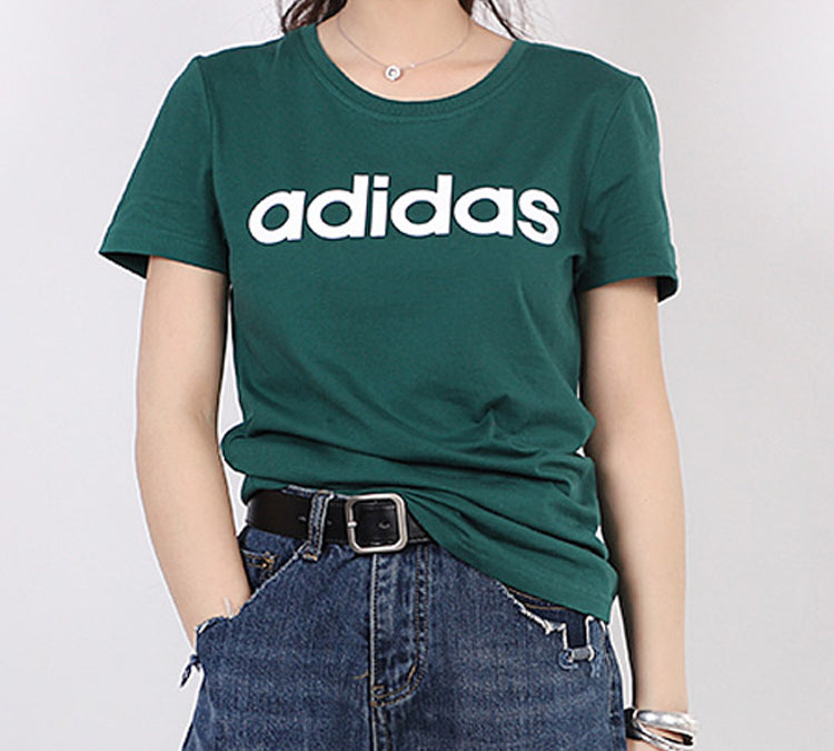 (WMNS) adidas neo Short Sleeve Forest Green FP7866