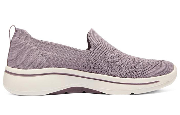 (WMNS) Skechers Go Walk Arch Fit Slip on 'Taupe Purple' 124418-MVE