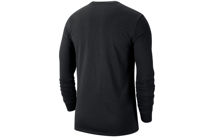 Men's Nike Casual Round Neck Pullover Printing Long Sleeves Black T-Shirt DJ6537-010