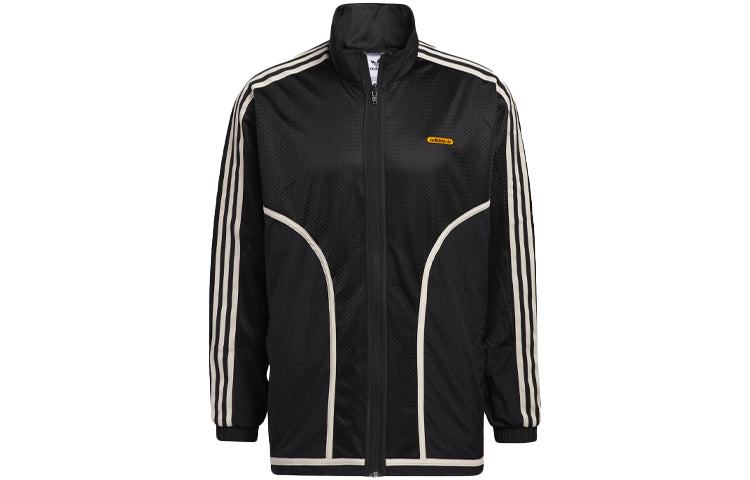 adidas originals Reverse Tt Casual Sports Reversible Stand Collar Zipper Jacket Black GN3816