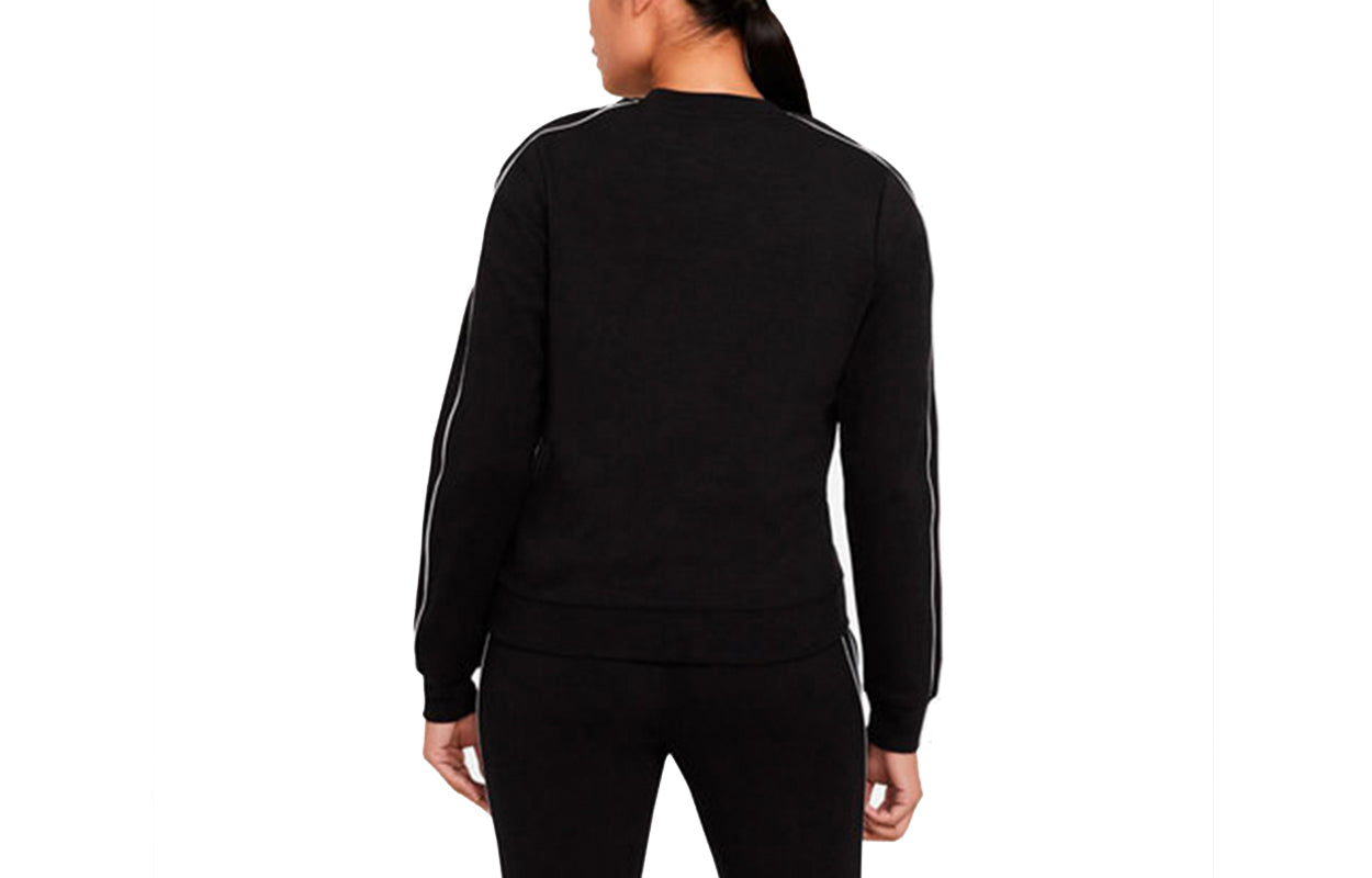 (WMNS) Nike Logo Printing Round-neck Swea Black CZ8337-010