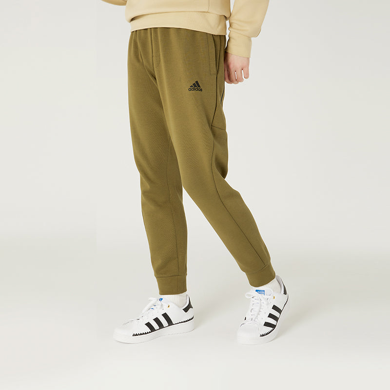 Men's adidas Fi Dk Reg Pnt Logo Sports Running Knit Bundle Feet Long Pants/Trousers Olive H39225