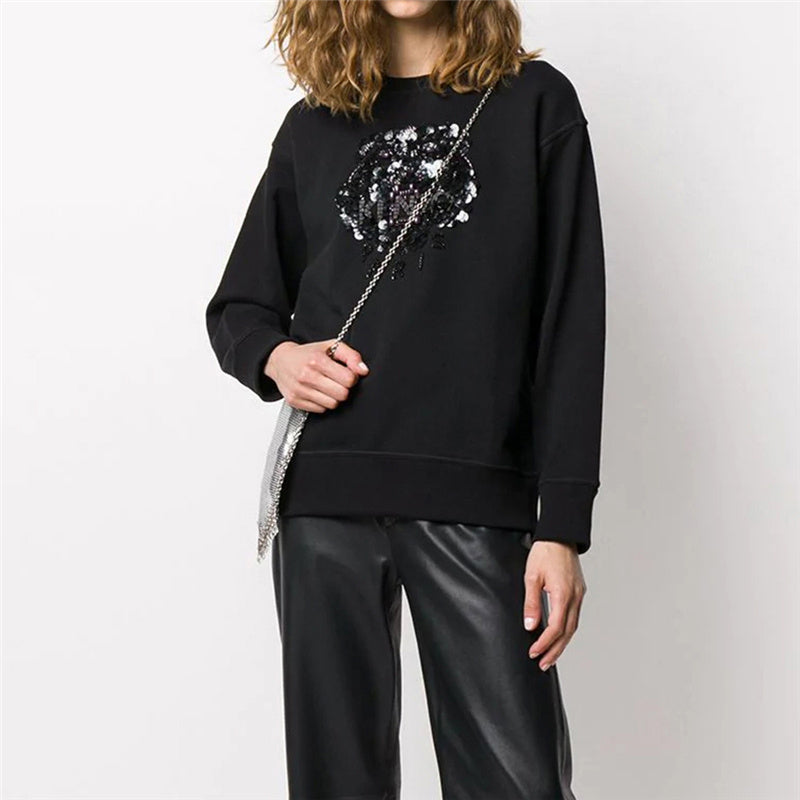 (WMNS) KENZO Tiger Head Sports Pure Cotton Hoodie Black FA52SW9014XN-99