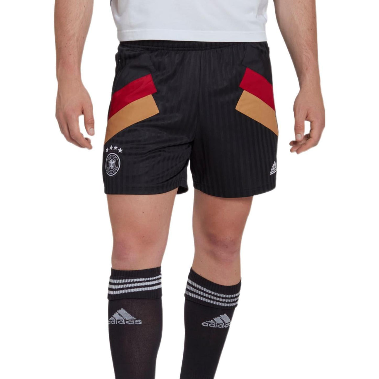 adidas Germany Icon Shorts 'Black Yellow Red' HC1268