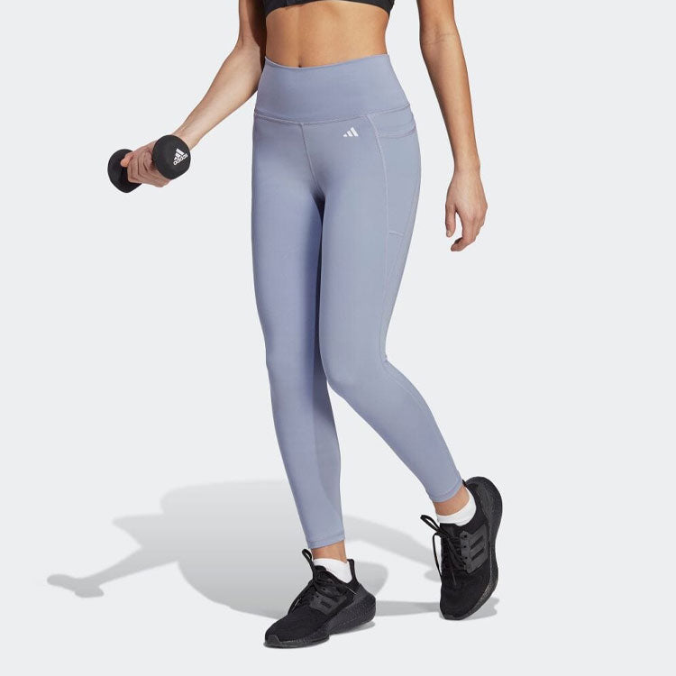 (WMNS) adidas Optime Stash Pocket High-Waisted 7/8 Leggings 'Purple' HR5442