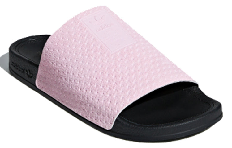 (WMNS) adidas originals Adilette Luxe 'Pink Black' DA9016