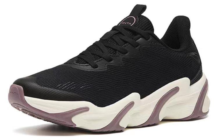 (WMNS) ANTA Nonstop Running 'Black Purple White' 122245523-4