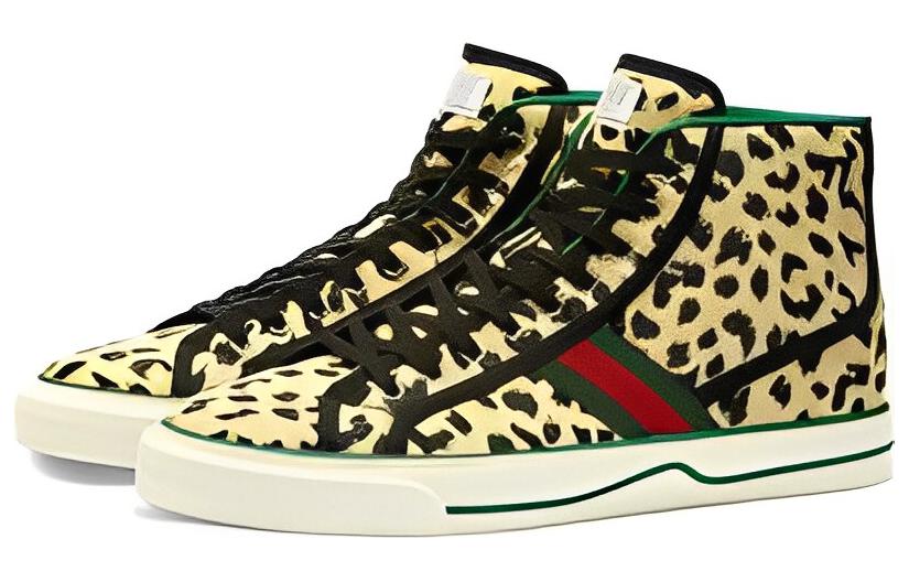 Gucci Tennis 1977 High Top Sneakers 'Yellow Black' 625807-2D310-2070