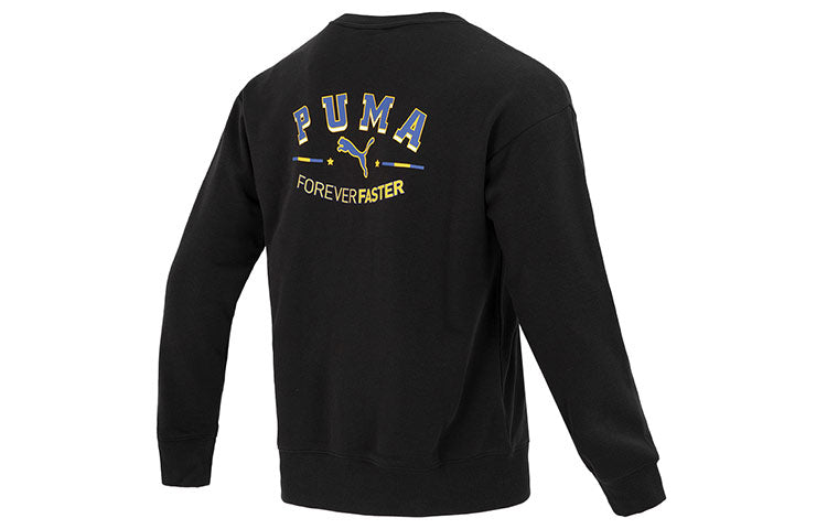 PUMA Team Crew Graphic Sweater 'Black' 622275-01