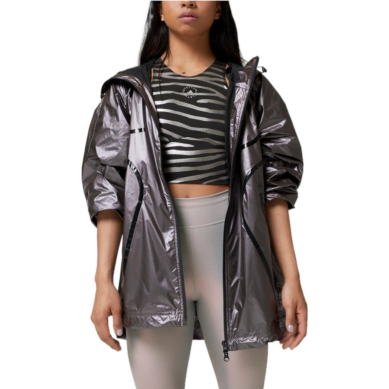 (WMNS) adidas By Stella McCartney Truepace Metallic Running Jacket Asia Sizing 'Copper' H09046