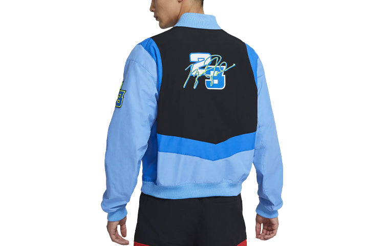 Air Jordan Sport Dna Logo Contrast Jacket For Men Blue CV2774-412