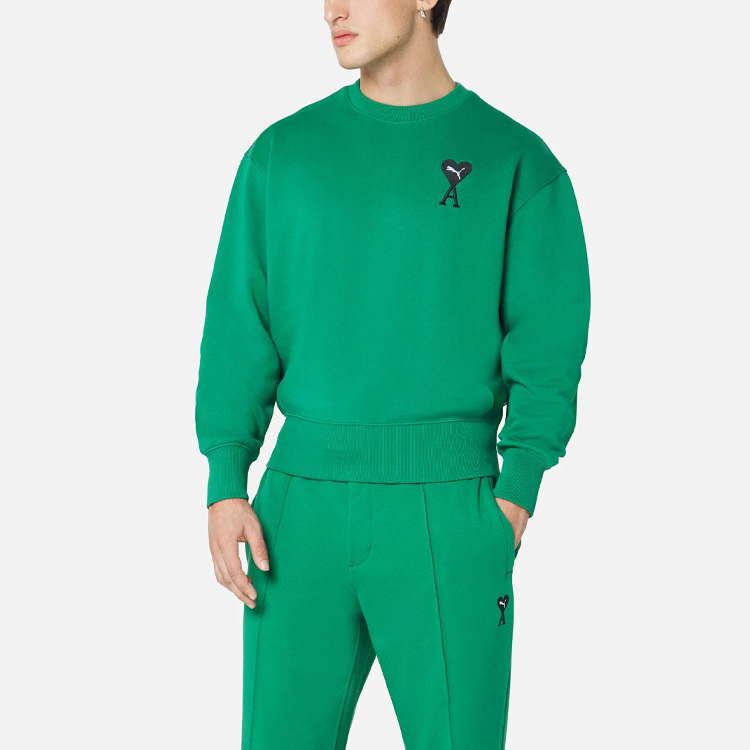 PUMA X Ami Crew Neck Sweatshirt 'Green' 534111-96