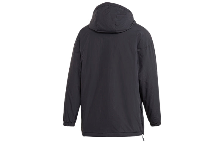 adidas Casual Sports warm hooded padded Jacket Black DZ1437